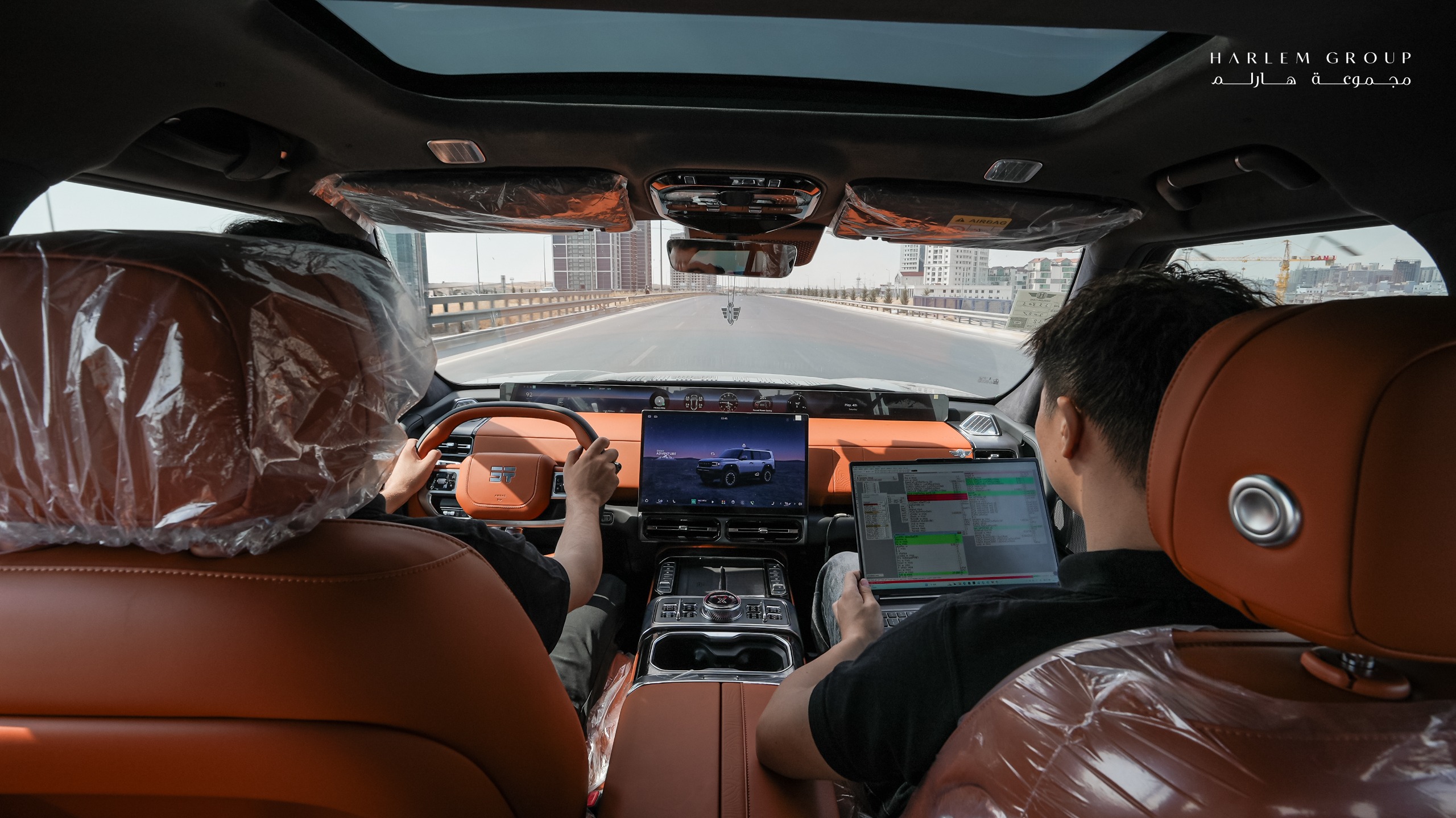 On-road field testing of a JETOUR by the visiting R&D team